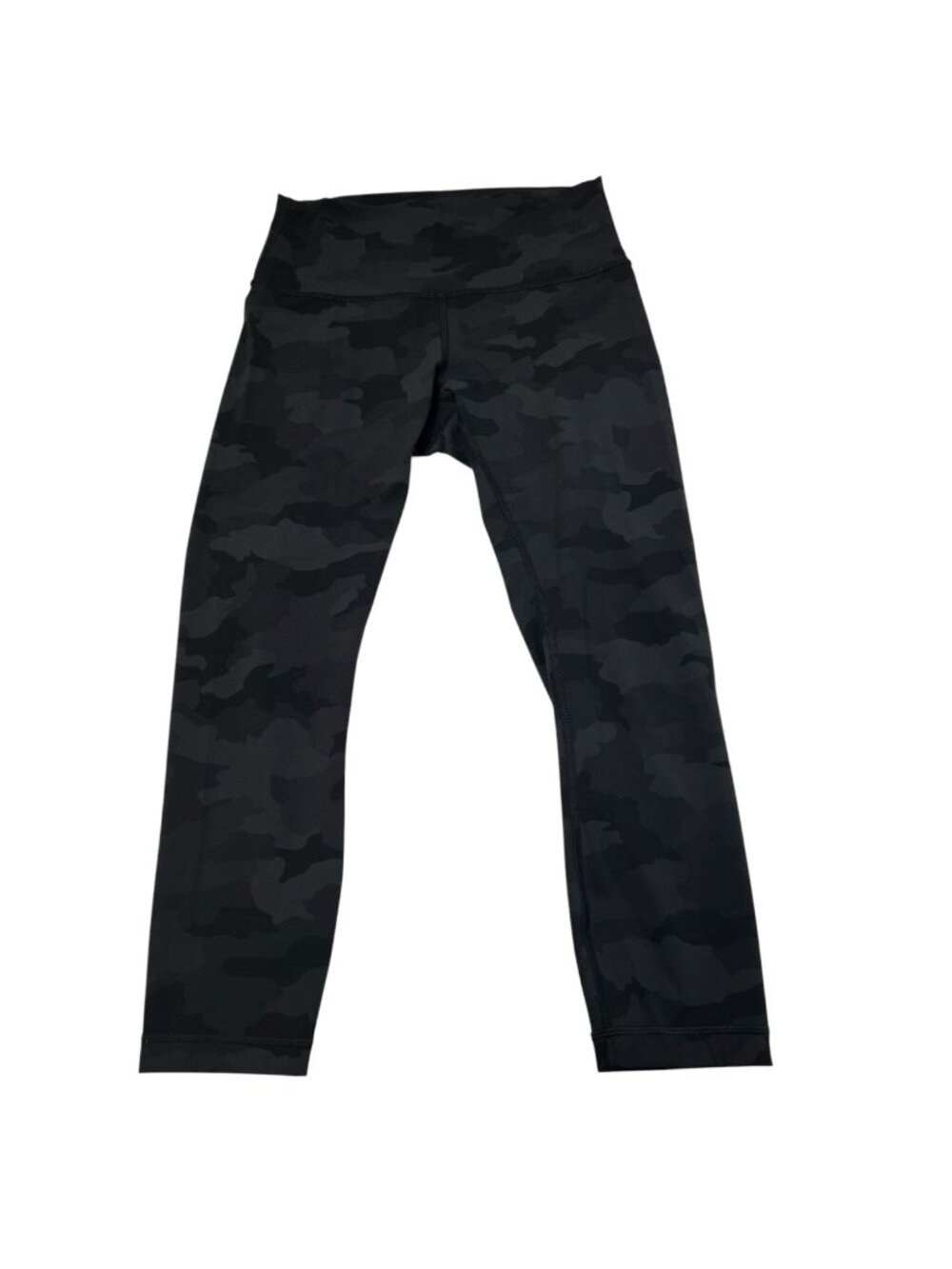 Lululemon Wunder Under High Rise Crop 22" Inseam Camo Deep Coal Size 6